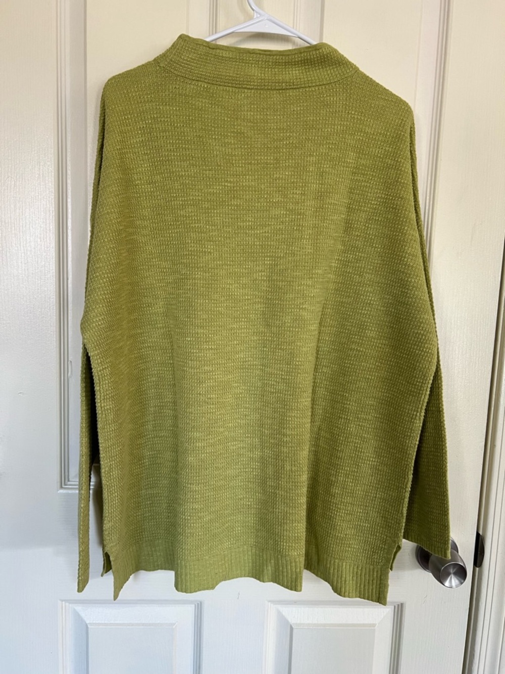 Eileen Fisher Organic Linen Cotton Textured Sweater Tunic Green Size 1X - Picture 8 of 10